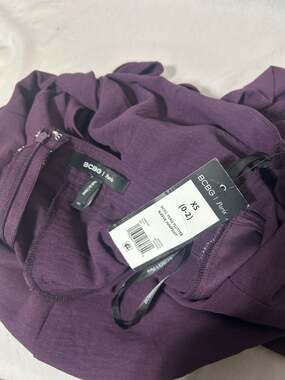 BCBG Paris Flutter Sleeve Jumpsuit Purple XS